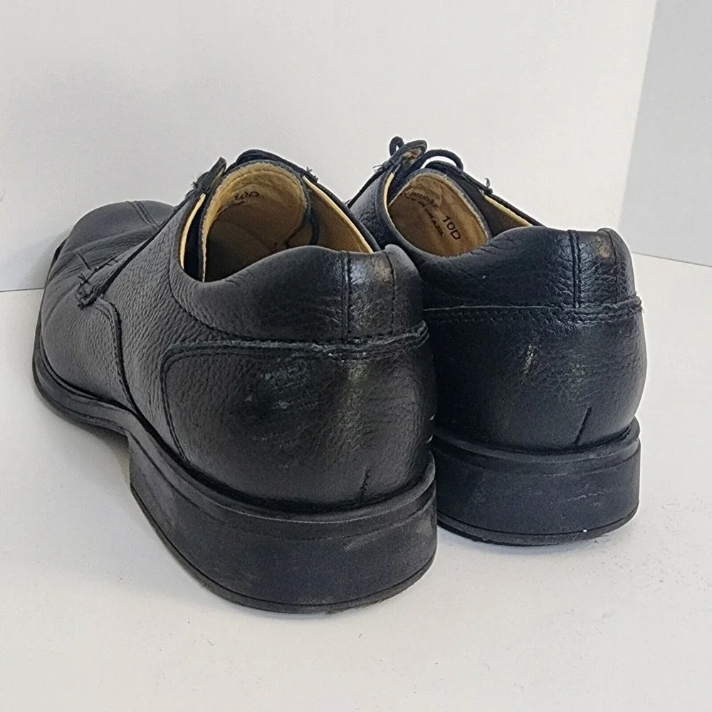 Studio Belvedere Bay Bridge Oxford Black Pebbled Leather‎ Shoes Mens 10D